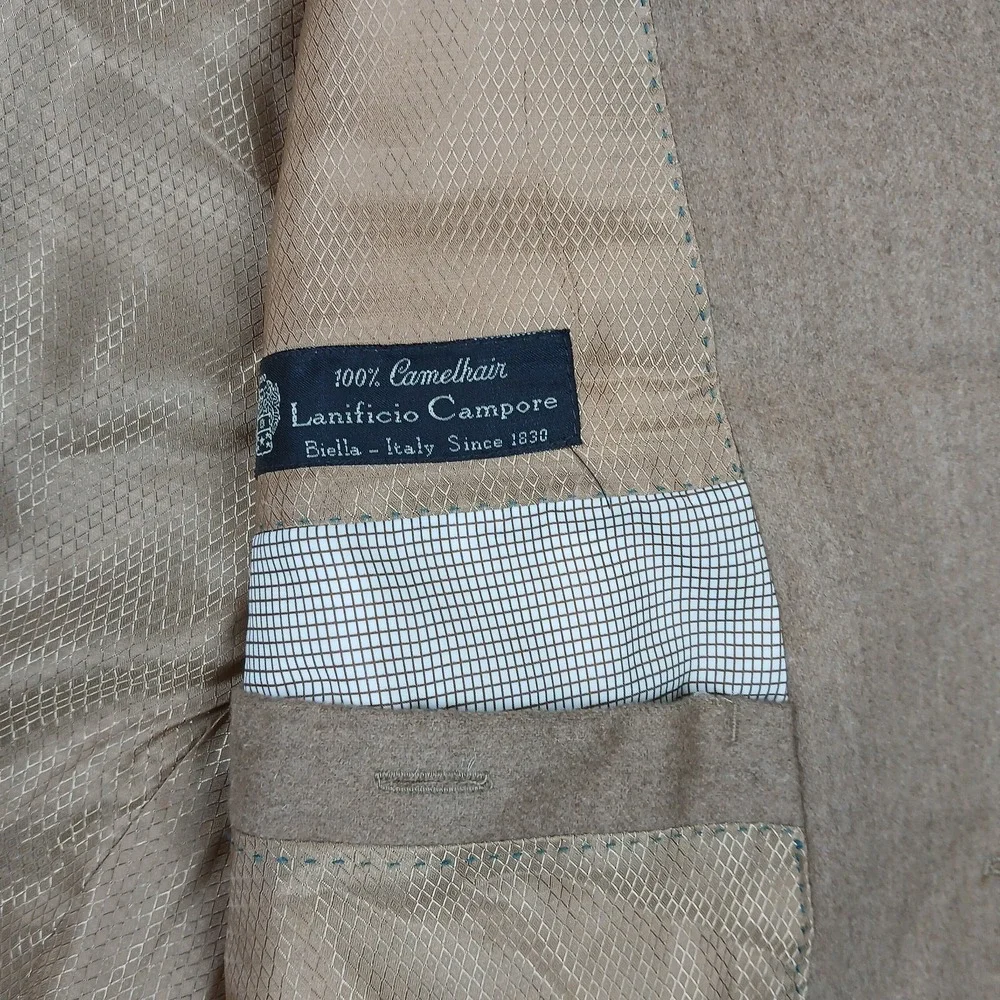 Tasso Elba Lanificio Campore 44R Mens Sport Coat‎ Jacket Blazer Camel Hair